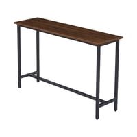 Klik Muebles - Mesa De Arrimo O Bar Alta Rustik - Madera Oscura Walnut