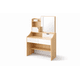thumbnail image 2 of Tocador con Espejo 80x40x130 cm Madera Natural Blanco MDF, 2 of 11