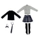 thumbnail image 1 of Falda Corta Con Corbata Para Mujer, Ropa En Miniatura Para Figuras De Acción De 12 Pulgadas, Accesorios, Falda Azul Oscuro, 1/6, 1 of 3