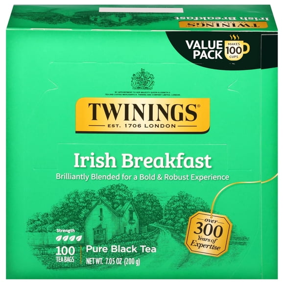 Tea Twinings Irish Breakfast Black 100 bolsitas de té con cafeína