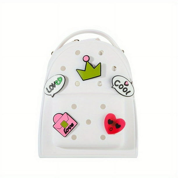Cartoon Waterproof Backpack With Charm, Lightweight Zipper Mini Travel Beach Bag For Women Girls