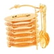 thumbnail image 4 of Juego De Vajilla Plato Llano Y Cuchara Platos De Servir Apto Para Lavavajillas Dorado, 4 of 5