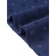 thumbnail image 5 of Agnes Orinda Blusas de Verano para Mujer Tallas Grandes de Pascua con Cuello Redondo de Lunares Suizos y Mangas Cortas de Tulipán con Pliegues en el Frente 4X Azul, 5 of 6