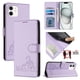 thumbnail image 5 of Funda tipo cartera FOXDOCK para iPhone 12 con soporte, ranuras, RFID, diseño de gato, 5 of 5