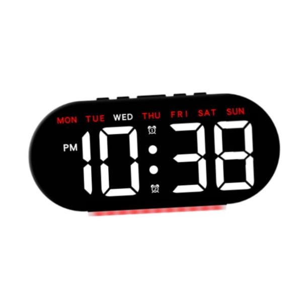 Reloj Despertador Digital LED Con Alarma De 12/24 Horas, Fecha Y Semana, Ideal Para Dormitorio, Sala De Estar, Dormitorio, Luz Roja.