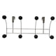 thumbnail image 3 of Perchero Trasero Para Puerta, Colgador De Almacenamiento Montado En La Pared, Perchero Para Bolso, Llave, Dormitorio, Negro, 3 of 3