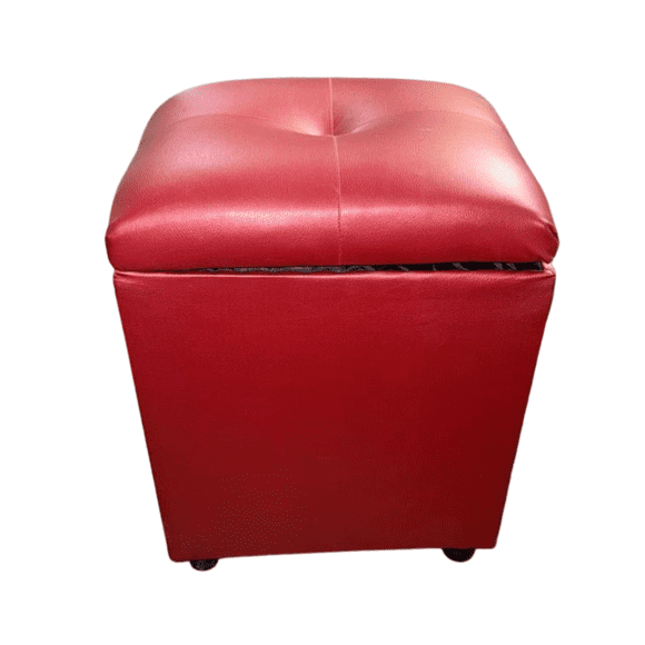 Pouf Baul Rojo Eco Cuero 40*33*45 Rimar