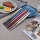 thumbnail image 3 of Palillos Reutilizables Firefly Hope Acero Inoxidable Estilo B 2 Pares Azul 23 Cm, 3 of 5