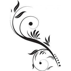Rienda Libre Graphics - Decomural Delicate Swirl Floral Border Ws-15858