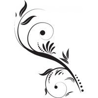 Rienda Libre Graphics - Decomural Delicate Swirl Floral Border Ws-15858