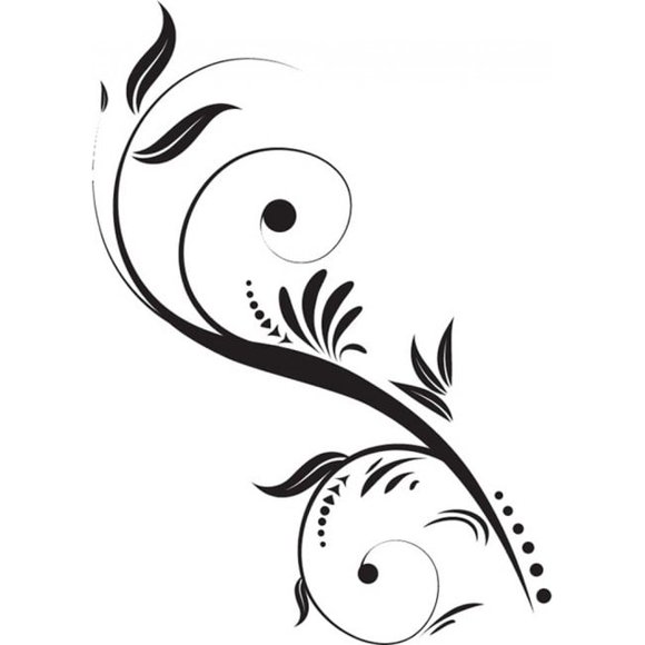 Decomural Delicate Swirl Floral Border WS-15858