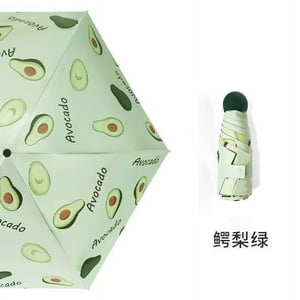 Veat00L - Paraguas De Bolsillo Patrón De Fruta Fresca Mini Paraguas Plegable De Viaje Paraguas Uv Paraguas A Prueba De Viento Compacto Y Portátil