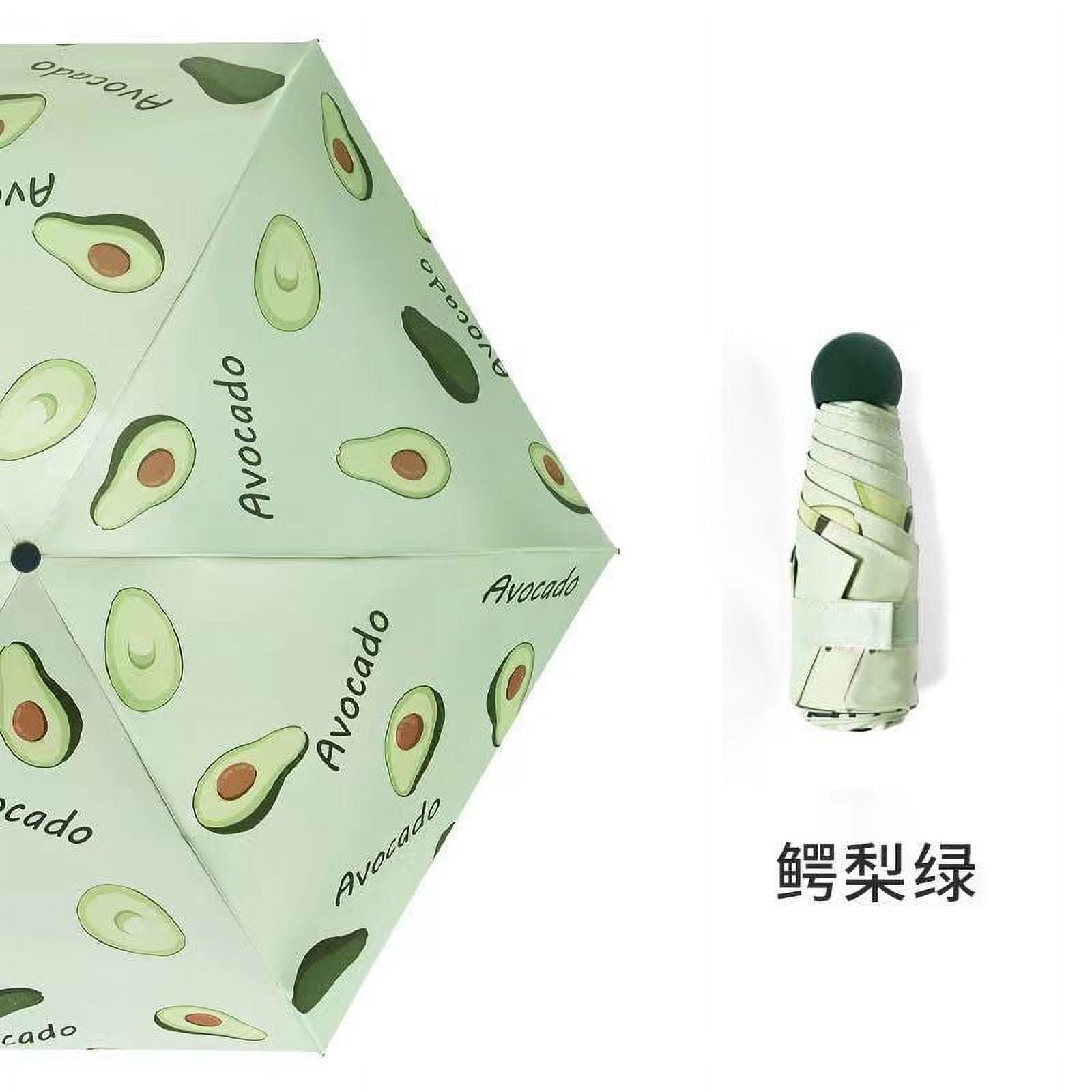 Veat00l - Paraguas De Bolsillo Patrón De Fruta Fresca Mini Paraguas Plegable De Viaje Paraguas Uv Paraguas A Prueba De Viento Compacto Y Portátil