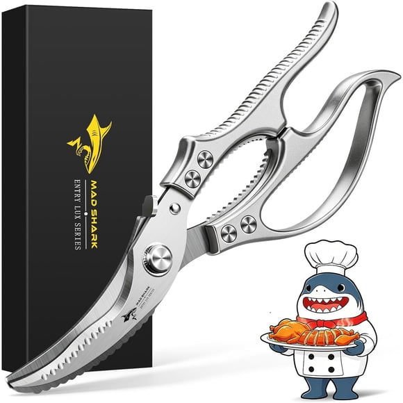 MAD SHARK Heavy Duty Poultry Shears, tijeras de cocina con resorte