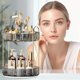 thumbnail image 2 of Organizador de maquillaje Oifecsie, giratorio 360°, 2 niveles con soporte para brochas, 2 of 7