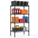 thumbnail image 1 of Estantería NEWBULIG de 4 niveles, 91 kg, acero resistente, color negro, 1 of 9