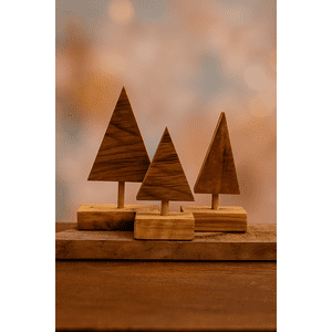 Circuito Verde - Adorno Navideño 3 Pinos, Natural