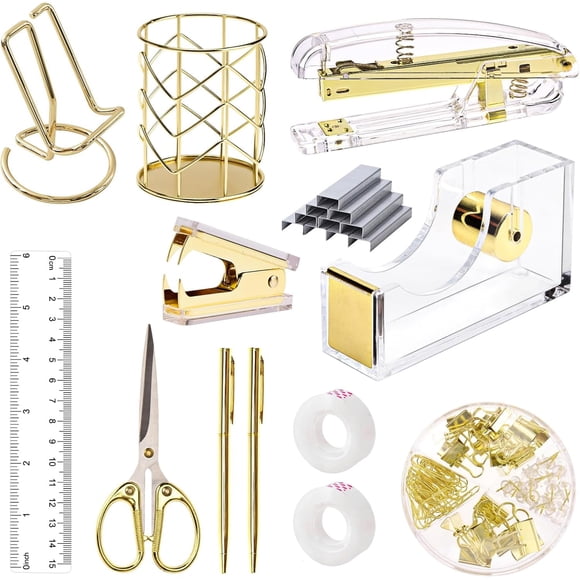 Suniya Set de Oficina Dorado 13 en 1