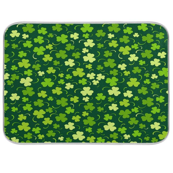 Alfombrilla para secar platos Nander, Día de San Patricio, hojas verdes, 45,7 x 60,9 cm