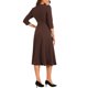 thumbnail image 3 of INSPIRE CHIC Vestido de Trabajo para Mujer Línea A 3/4 Mangas Elegante Vestido Midi Marrón Oscuro XL, 3 of 6