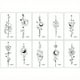 thumbnail image 1 of 10 Sheets Temporary Tattoos , Line Drawing Simple Artistic Pattern , Long Lasting Waterproof And Sweat Proof For 3~ 6 Days Tattoo Stickers, 1 of 2