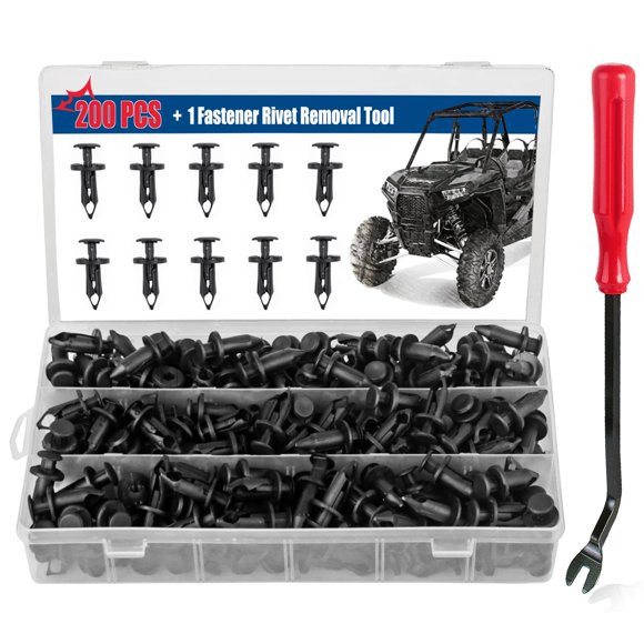 Set de clips para guardabarros Xislet, 200 unidades, UTV, nailon, para Polaris Can-Am