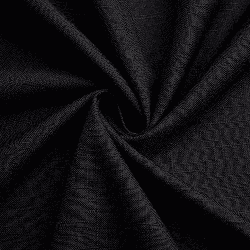 Genérico - Cortina Lino Con Blackout Engomado Térmica 140x220 Negro