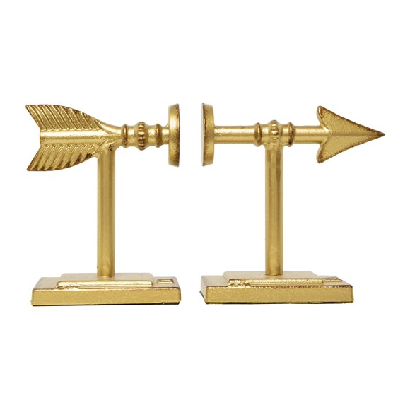 Sujetalibros Flecha de Metal Fundido Dorado Creative Co-Op 30x9x18 cm