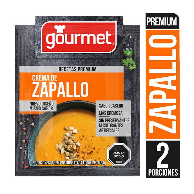 Crema De Zapallo Premium (2 Porciones) Sobre 53 g Gourmet