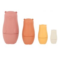 Bothyi - Muñecas Anidadas De Silicona, Juguete Ruso Matryoshka, Apilador De Muñecas, Juguete Para Niños, Rojo