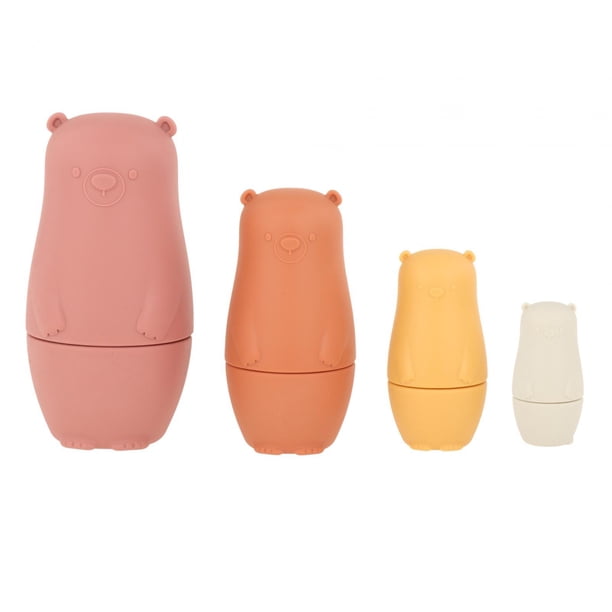 Muñecas Anidadas De Silicona, Juguete Ruso Matryoshka, Apilador De Muñecas, Juguete Para Niños, Rojo