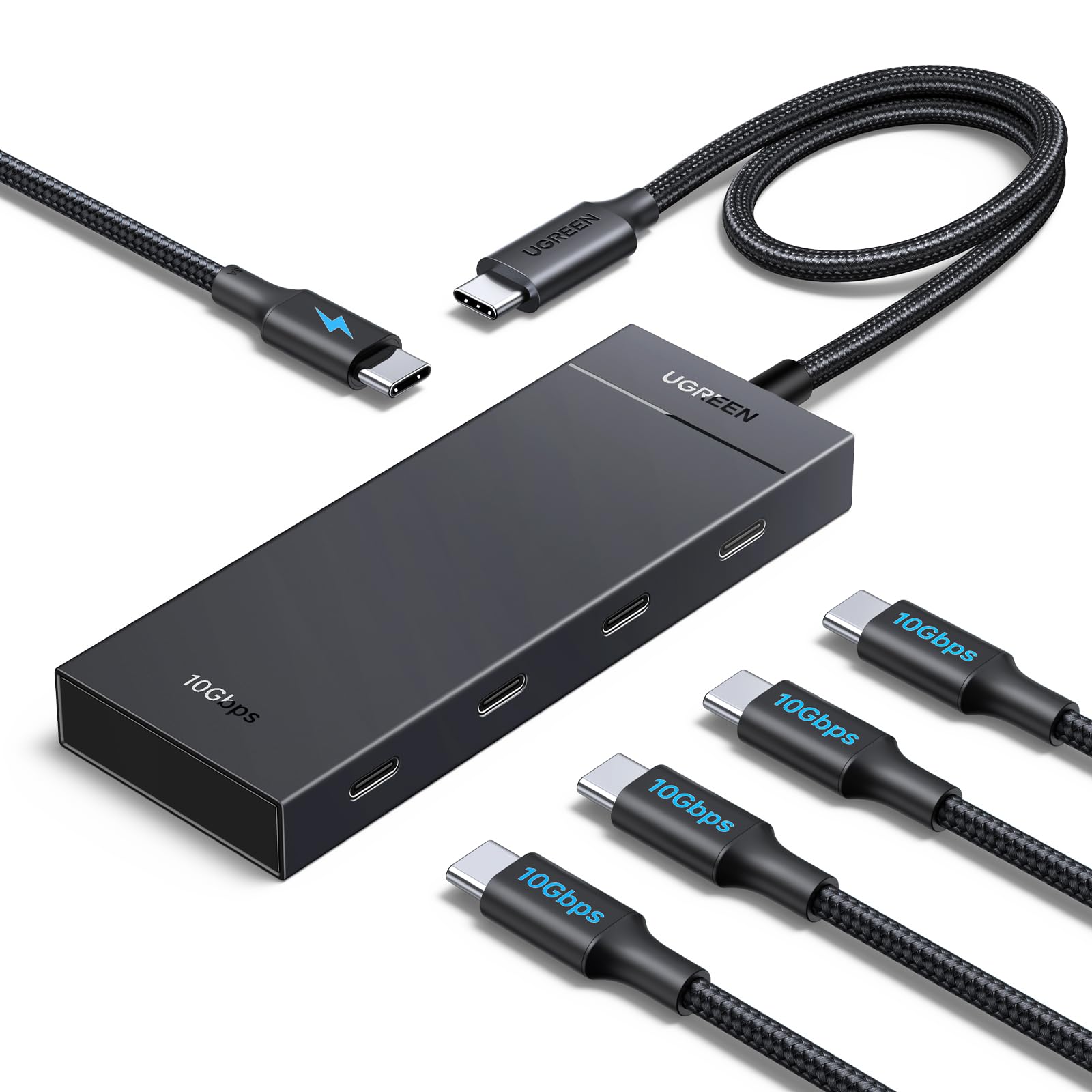 Hub Usb C Ugreen Pd 100 W 10 Gbps 5 En 1 Con 4 Usb-C 3.2