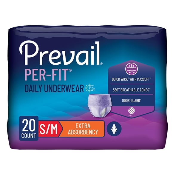 Pañal desechable para adultos Prevail Per-Fit para mujer, tamaño mediano