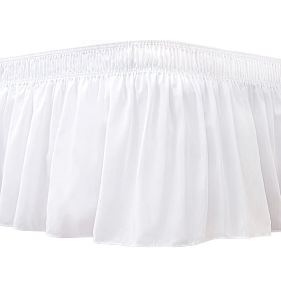 Falda de cama Biscaynebay King 38 cm blanca elástica