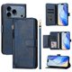 thumbnail image 5 of Funda Billetera Cremallera para iPhone 17 Pro Max con Porta Tarjetas, Soporte y Correa Azul, 5 of 5