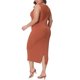 thumbnail image 5 of Agnes Orinda Trajes de Halloween Vestido de Mujer Tallas Grandes Vestido de Verano Sin Mangas Cuello Cuadrado Ajustado Cóctel Vestido de Tirantes 2X Naranja, 5 of 8