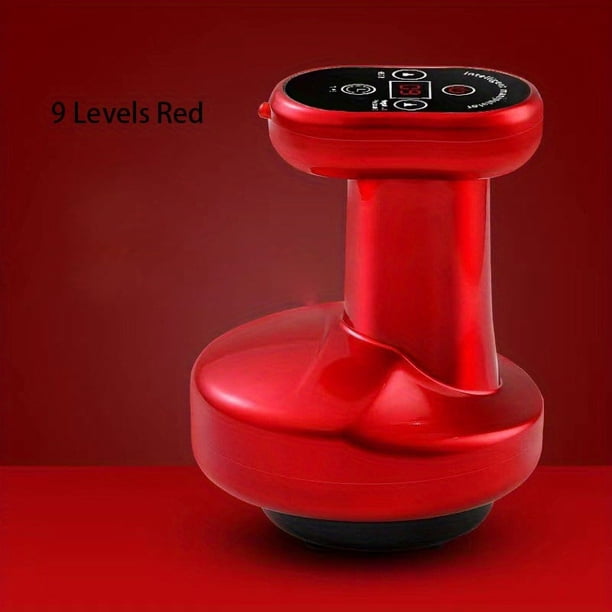 9/12 Levels Electric Cupping Massage Scraping Anti-Cellulite Body Massager Vacuum Cans Suction Cup IR Heating Fat Burner Reduce Puffiness
