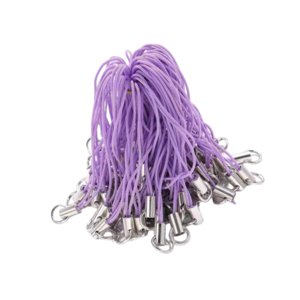 Bothyi - 100X Correas De Cuerda Para Teléfono Diy Cordones Para Teléfono Para Cámaras Llaveros Decoraciones Con Flash Púrpura Claro