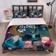 thumbnail image 1 of Animal Singing Competition Dream Chasing Animation Movie Happy Voice Poster Themed Bedding Set Duvet Cover and Pillowcase Set, 1 of 5