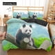 thumbnail image 1 of v451 Bed Sheets Animal Insect Series Bedding Set,Print Butterfly Panda, Deer,Panda Duvet Cover and Pillowcase, Dekbedovertrek,Single Double 3-Piece Bedding Set (1 Duvet Cover + 2 Pillow Shams) Bed She, 1 of 5