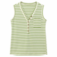 thumbnail image 3 of Polera Mujer Rayada Sin Mangas Cuello V Con Botones verde Talla Única, 3 of 4