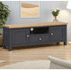thumbnail image 2 of Rack TV "Mozart" Mueble de Televisión de Madera con Cajón - Gris Grafito - 150x40x65 cm, 2 of 3