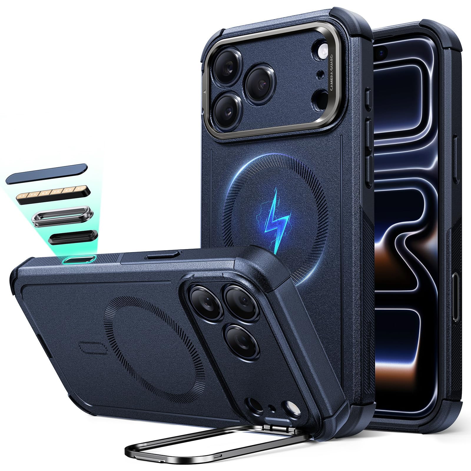 Funda De Teléfono Esr Cyber Series Para Iphone 17 Pro Blue