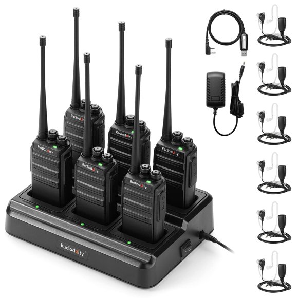 Juego de 6 Walkie Talkies Radioddity GA-2S compatible con CHIRP