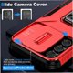 thumbnail image 3 of Funda Armada para Samsung Galaxy A54 5G con Tapa Deslizante y Soporte Magnético Giratorio Rojo, 3 of 5