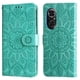 thumbnail image 3 of Funda tipo cartera FOXDOCK para Honor 50 SE , diseño girasol en relieve, cuero PU, cierre magnético, soporte y tarjetero, 3 of 5
