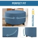 thumbnail image 5 of Xiao Hua Funda circular para Reposapiés, Funda Plegable para Taburete, Funda Protectora para Muebles Adecuada para Reposapiés con un Diámetro de 20-23 Pulgadas en Azul, 1 Pieza, 5 of 5