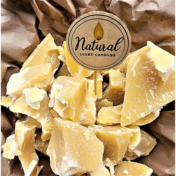 Trozos de Cera de Abeja Cruda Filtrada Amarilla 907g
