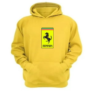 Genérico - Polerón Canguro Ferrari Amarillo Talla Xs Unisex