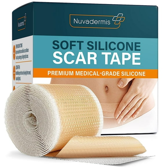 Cinta adhesiva de silicona NUVADERMIS para cicatrices quirúrgicas 120 cm x 1,5 cm
